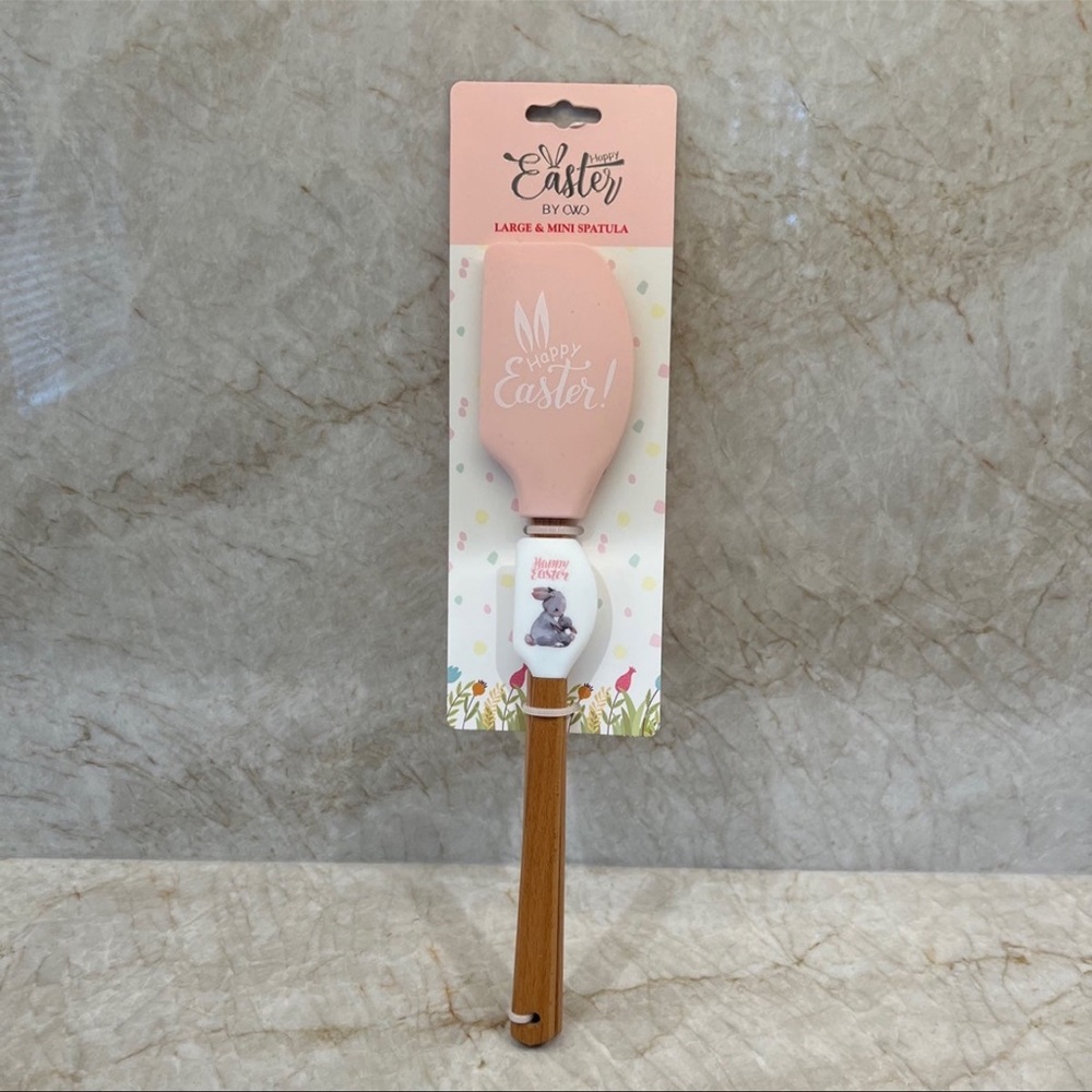 Set of 2 Silicone Happy Easter Spatulas NEW